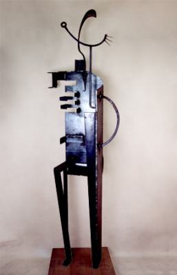 Escultura "Reflexo dun home no espello"